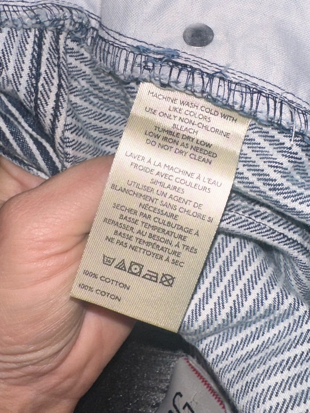 BDG Size 29 Women's High-Rise Wide Leg Jeans in Blue & White Stripe - Picture 13 of 13
